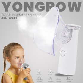 Yongrow Alat Terapi Pernafasan Asma Nebulizer Inhaler Atomizer Anak Dewasa - JSL-W301 - White