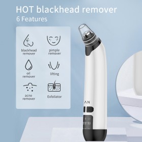 ANLAN HTY08 Penghisap Komedo Vacuum Suction Skin Face Care Blackhead Pore Cleaner - ALHTY08-02 - White - 9