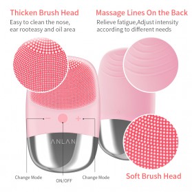 ANLAN DL001 Sikat Pembersih Wajah Sonic Electric Facial Cleansing Brush - ALJMY04-04 - Pink - 7