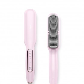 Yueli Catokan Rambut Negative Ion Hair Straightening Comb - HS-528 - Pink - 1