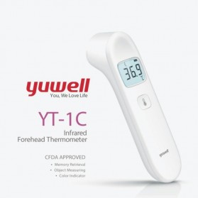 Yuwell Thermometer Suhu Tubuh Digital Infrared Forehead Non Contact - YT-1C - White - 1