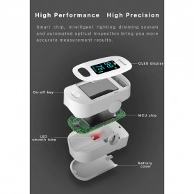 Yuwell Alat Pengukur Detak Jantung Kadar Oksigen Fingertip Pulse Oximeter - YX306 - White - 6
