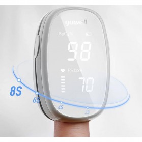 Yuwell Alat Pengukur Detak Jantung Kadar Oksigen Fingertip Pulse Oximeter - YX102 - White - 6