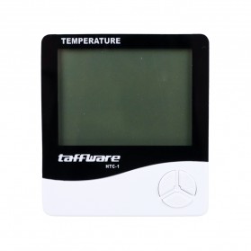 Taffware Digital Multifunction Temperature Humidity Meter + Clock Date Calender - HTC-1 - White