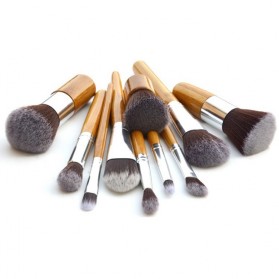 Cosmetic Make Up Brush 11 Set with Pouch / Kuas Make Up - 5