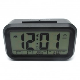Smart Timepiece Backlight Alarm Clock JP9901-2 / Jam Alarm - Blue - 4
