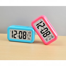Smart Timepiece Backlight Alarm Clock JP9901-2 / Jam Alarm - Blue - 7