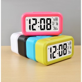 Smart Timepiece Backlight Alarm Clock JP9901-2 / Jam Alarm - Blue - 10