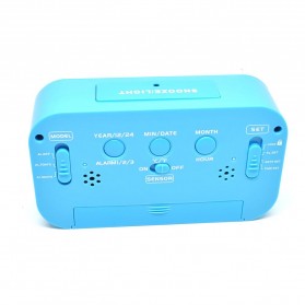 Smart Timepiece Backlight Alarm Clock JP9901-2 / Jam Alarm - Blue - 11