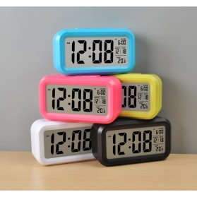 Smart Timepiece Backlight Alarm Clock JP9901-2 / Jam Alarm - Blue - 13