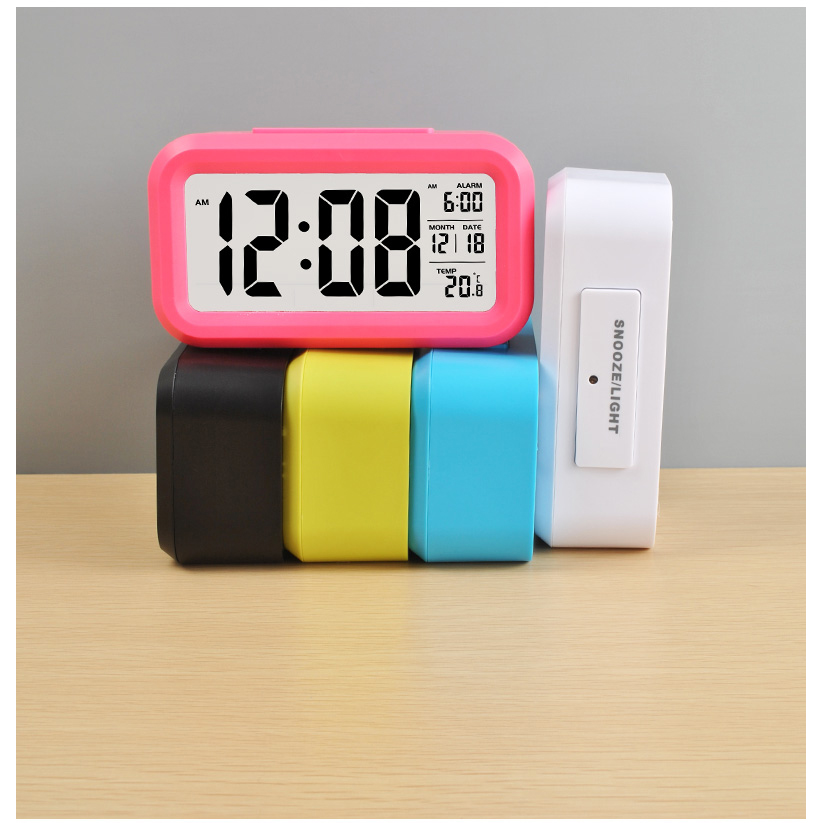 ... Smart Timepiece Backlight Alarm Clock JP9901-2 / Jam Alarm - Blue - 12 ...