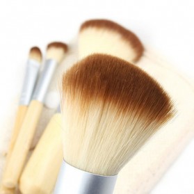 Biutte.co Kuas Make Up Brush Kayu 4 Set - MAG5166 - Brown/White - 2
