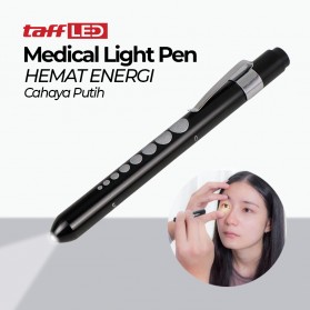 TaffLED Medical Light Pen Senter LED Flashlight - Ti4 - Black