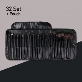 Brush Makeup - Biutte.co Brush Make Up 32 Set dengan Pouch - MAG5168 - Black