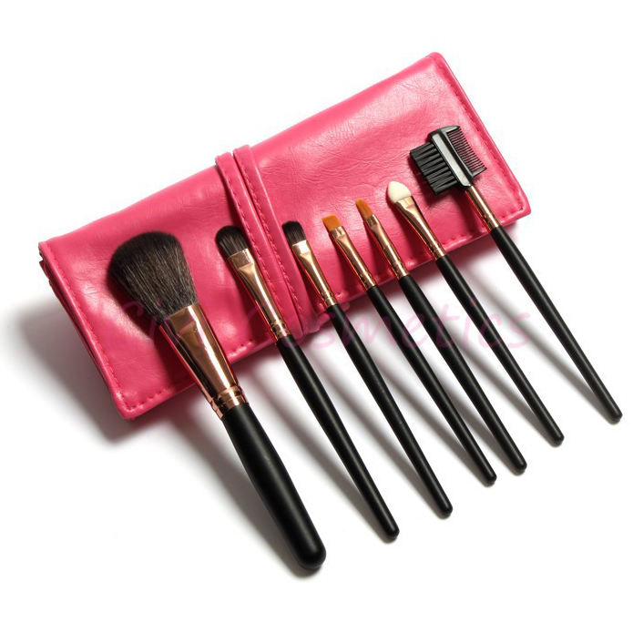 brush make up 7 set dengan kulit black brush make up 7 set dengan kulit black