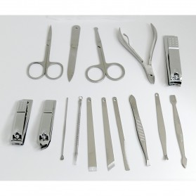 DIOLAN Set Perlengkapan Manicure Pedicure 15 PCS - ATE-3061 - Silver - 7