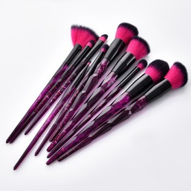 Diamond Brush Make Up 10 Set - Purple - 4