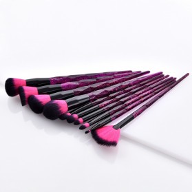 Diamond Brush Make Up 10 Set - Purple - 6