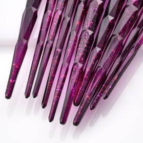 Diamond Brush Make Up 10 Set - Purple - 8