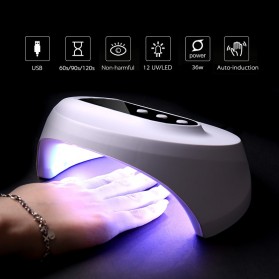 Nail Art & Stiker Kuku - Biutte.co Pengering Kutek Kuku Smart Portable UV LED Nail Dryer 36 W - Z10 - White