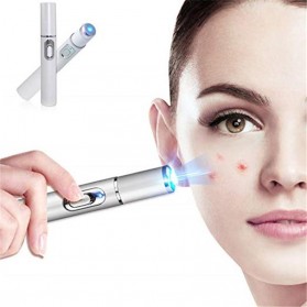 LAIKOU Pen LED Biru Laser Penghilang Jerawat Blue Light Acne Treatment - KD-7910 - White