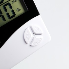 Taffware Digital Temperature, Humidity Meter with Clock Alarm Calender - HTC-2 - White - 3