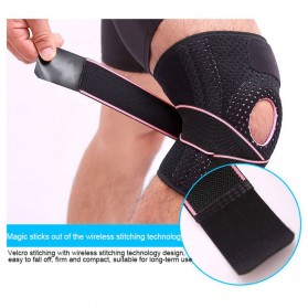 TaffSPORT Pelindung Lutut Olahraga Knee Support Fitness - Black/Blue - 6