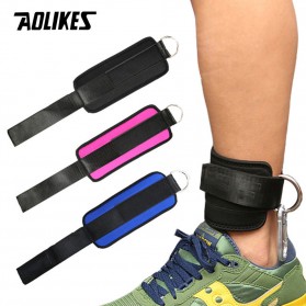 AOLIKES Fitness Gym Adjustable D-Ring Pull Ankle Strap Support Right Feet 1 PCS - A-7129 - Black
