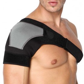Wan Shi Back Shoulder Support Brace Guard Wrap Belt Fitness Gym Right Shoulder - HJ-1697 - Black - 3