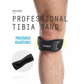 AOLIKES Pelindung Lutut Olahraga Knee Support Brace Wrap - A-7921 - Silver