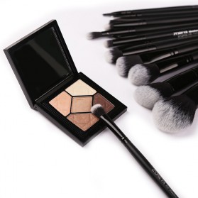 Zoreya Brush Make Up 15 Set dengan Pouch - ZZ15 - Black - 3