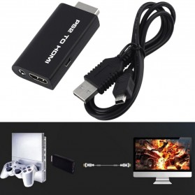 Video Konverter PS2 ke HDMI dengan 3.5mm Port - G300 - Black - 3