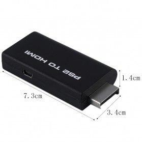 Video Konverter PS2 ke HDMI dengan 3.5mm Port - G300 - Black - 6