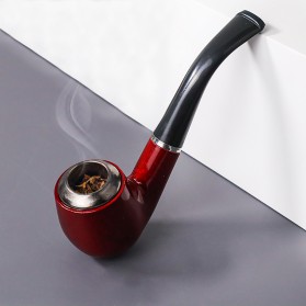 Boxin Pipa Rokok Motif Kayu Smoking Tobacco Pipes - ZF808 - Brown