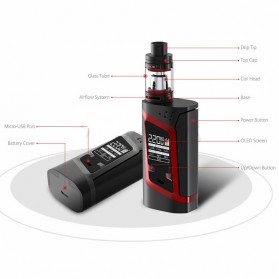 Authentic SMOK Alien Kit Variable Voltage Wattage Box Mod - Black/Red - 4