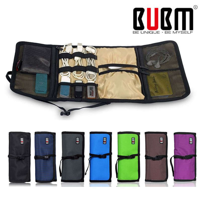BUBM Tas Gadget Organizer Model Gulung - Roll Up - Black