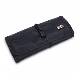 BUBM Tas Gadget Organizer Model Gulung - Roll Up - Black - 2