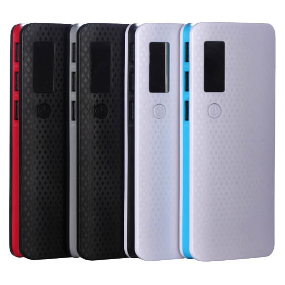 DIY Power Bank Case 5x18650 3 USB Port with LCD Display - N4 - Black