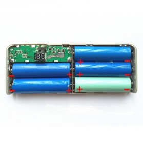 DIY Power Bank Case 5x18650 2 USB Port with LCD Display - N5 - Blue - 5