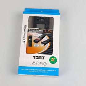 TOMO DIY Smart Power Bank Case 2x18650 2 Port + LED Flashlight - Q2 - Black - 10