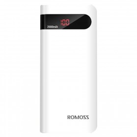 Romoss Sense 6P Power Bank 20000mAh dengan LCD Display 5V 2.1A (Replika 1:1) - White - 1