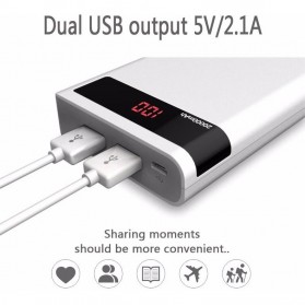 Romoss Sense 6P Power Bank 20000mAh dengan LCD Display 5V 2.1A (Replika 1:1) - White - 5