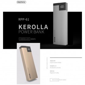 Remax Kerolla Power Bank 10000mAh - RPP-61 - Black - 6