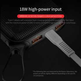 Baseus Power Bank 2 Port QC 3.0 USB Type C PD 20000mAh - PPKC-A01 - Black - 4