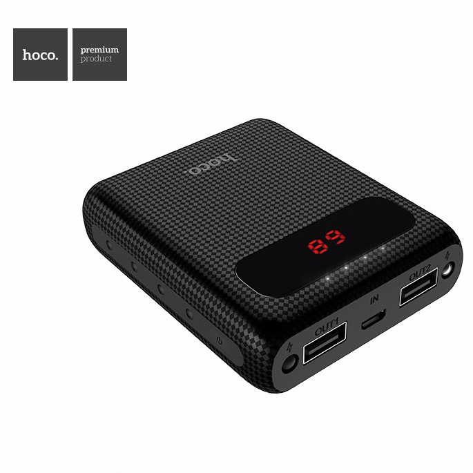 HOCO B20 MiIGE Power Bank 2 Port 10000mAh dengan Senter 