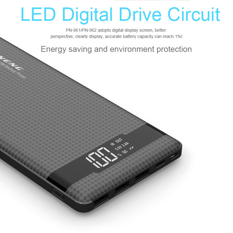 Pineng Power Bank 3 Port 20000mah Pn 962 Black Jakartanotebook Com