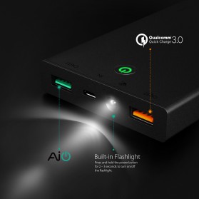 Aukey Power Bank 2 Port 2A 16000mAh QC3.0 - PB-T9 - Black - 2