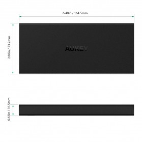 Aukey Power Bank 2 Port 2A 16000mAh QC3.0 - PB-T9 - Black - 6