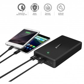 Aukey Power Bank 30000mAh 2 Port QC 3.0 - PB-T11 - Black - 3