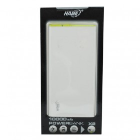 Hame X2 Power Bank 2 Port USB 10000mAh - White - 10